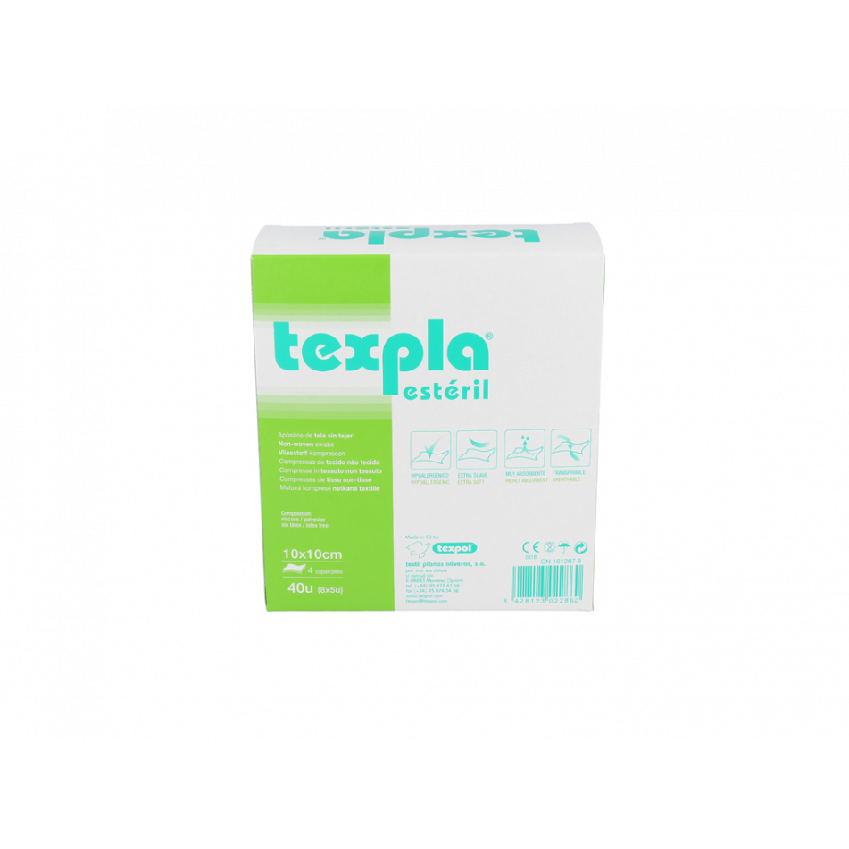Aposito Texpla 10 X 10 Cm 8 Sobres De 5 U Esteril