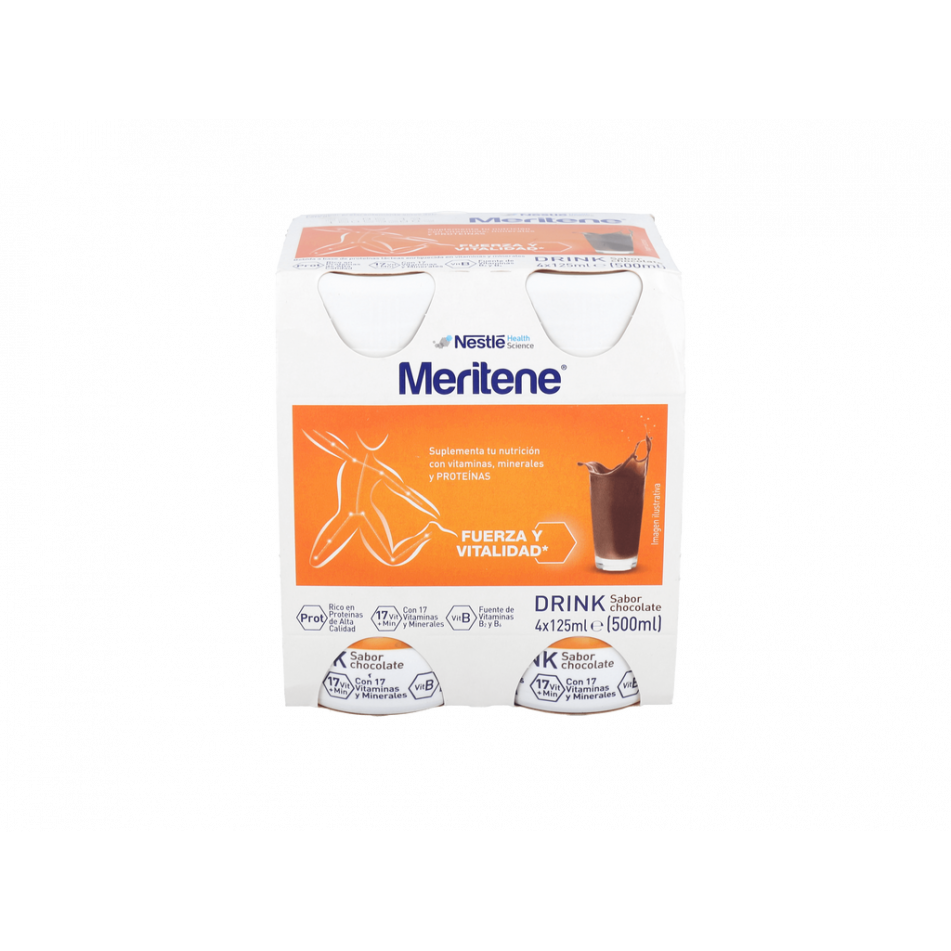 Meritene Drink Chocolate 4 Botellas 125 G