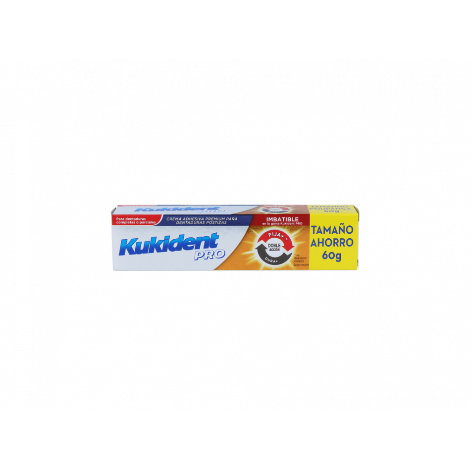 Kukident Doble Accion Tam Ahorro 60Gr