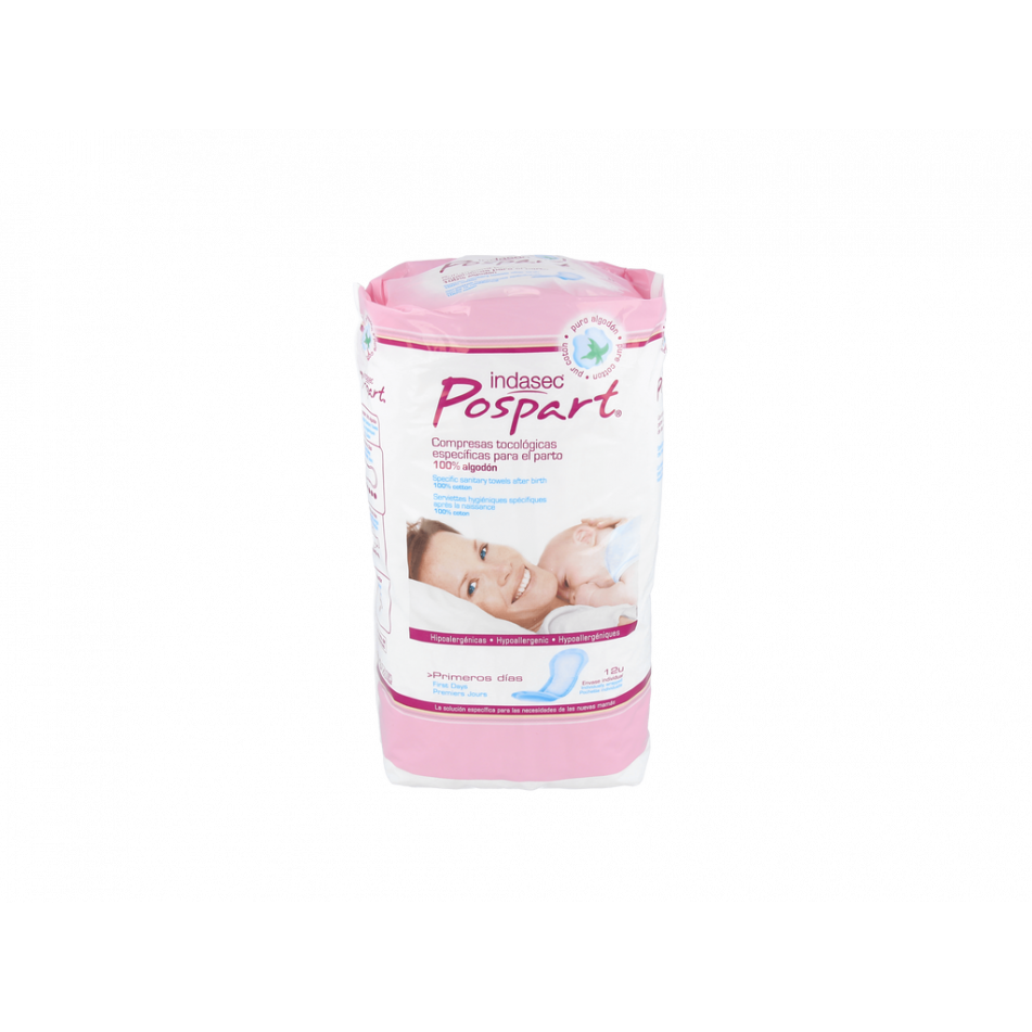 Compresa Hig Indasec Alg Pos Pri Dias 12 U