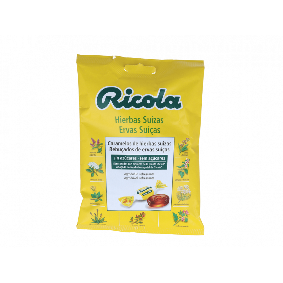 Ricola Caram Bolsa S/A Hierbas Stevia 70 G