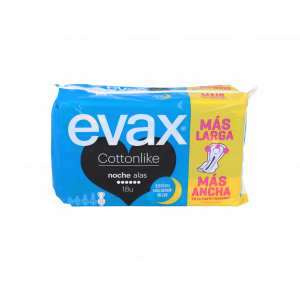 Compresa Hig Evax Cottonlike Alas Noche 18 U