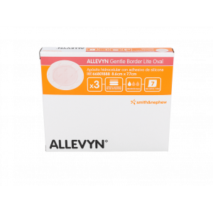 Aposito Allevyn Gentle Border Lite Oval 8,6 X 7,7 Cm 3 Un
