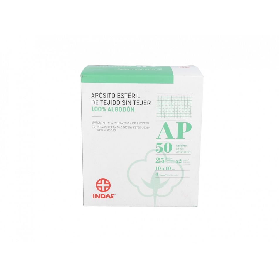 Aposito Indas 100% Algodon Sin Tejer 10X10