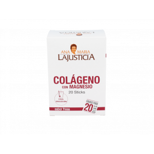 Colageno Magnesio Lajusticia Fresa 20 Sticks 5 G