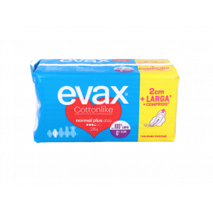 Compresa Hig Evax Cottonlike Alas Normal Plus 28 U