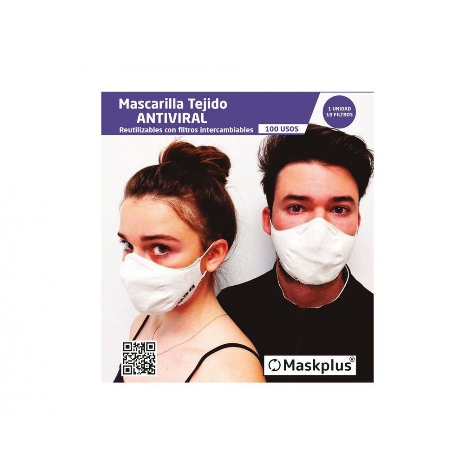 Filtros Maskplus Antiviral  Mascarillas Adultos 50 U