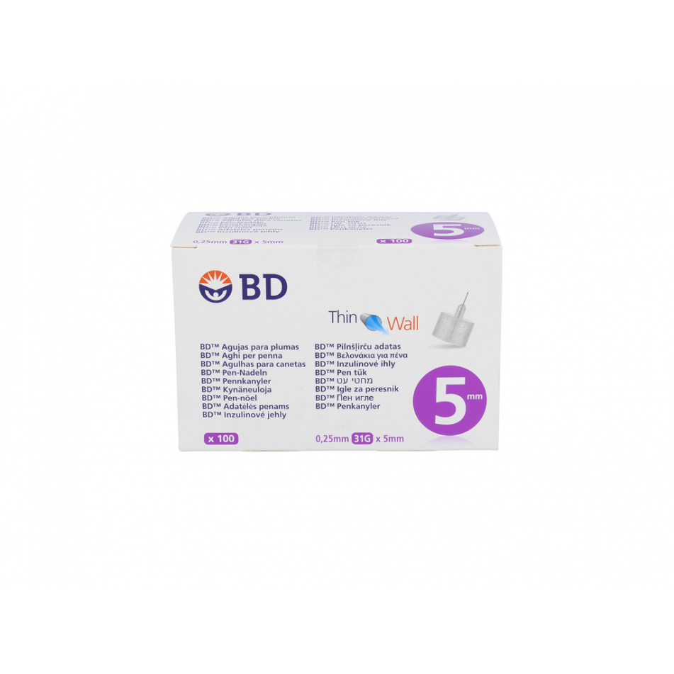 Aguja Bd Pluma 31G 0.25X5 Mm 100U R320212