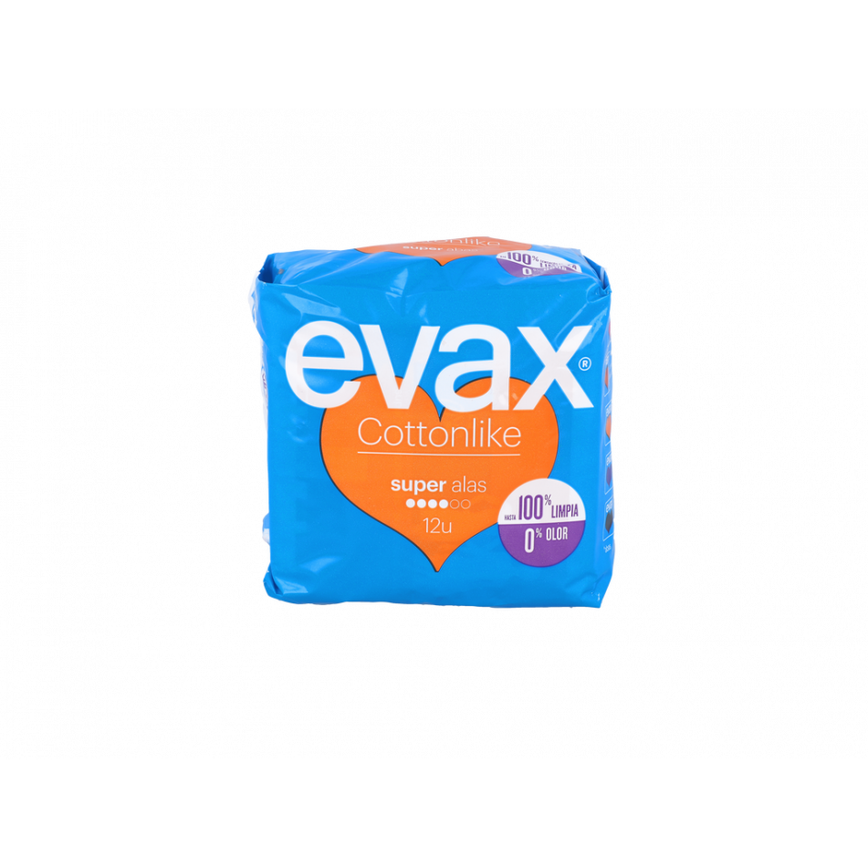 Compresa Hig Evax Cottonlike Alas Super 12 U