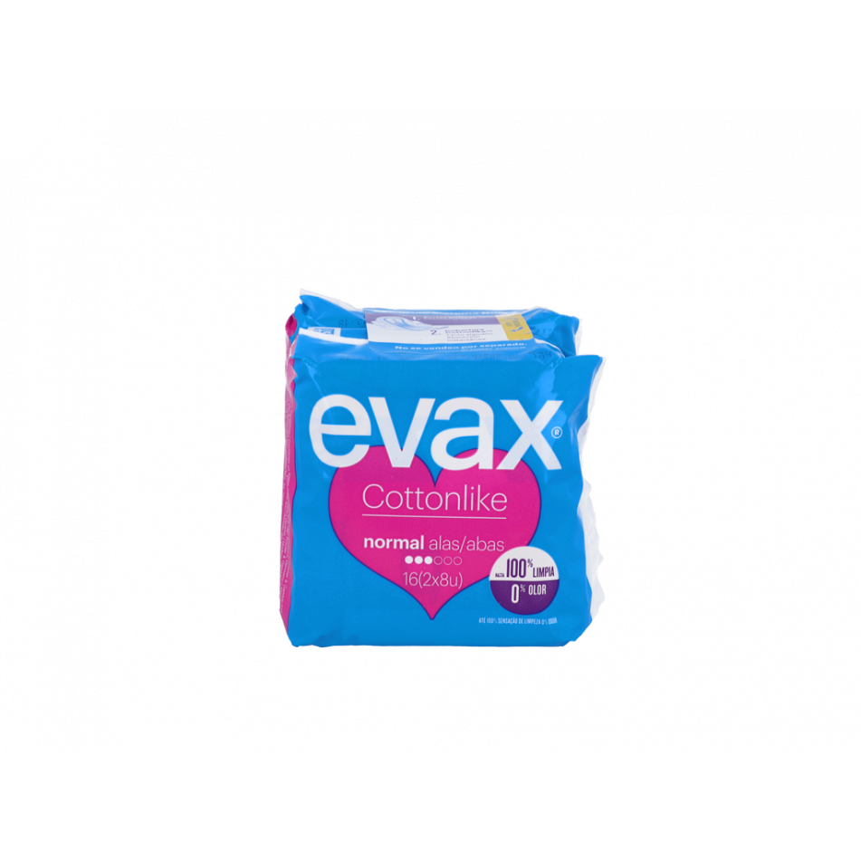 Compresa Hig Evax Cottonlike Alas Normal 16 U