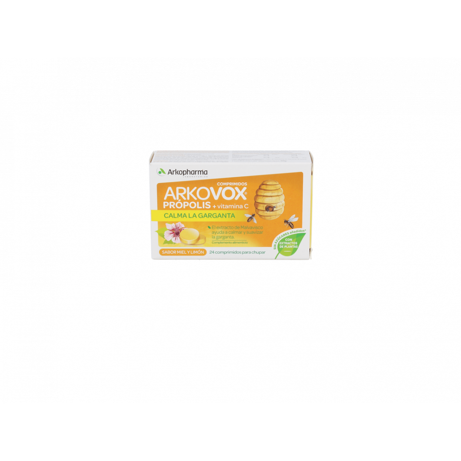 Arkovox Propolis Vit C Miel Limon 20 Comp