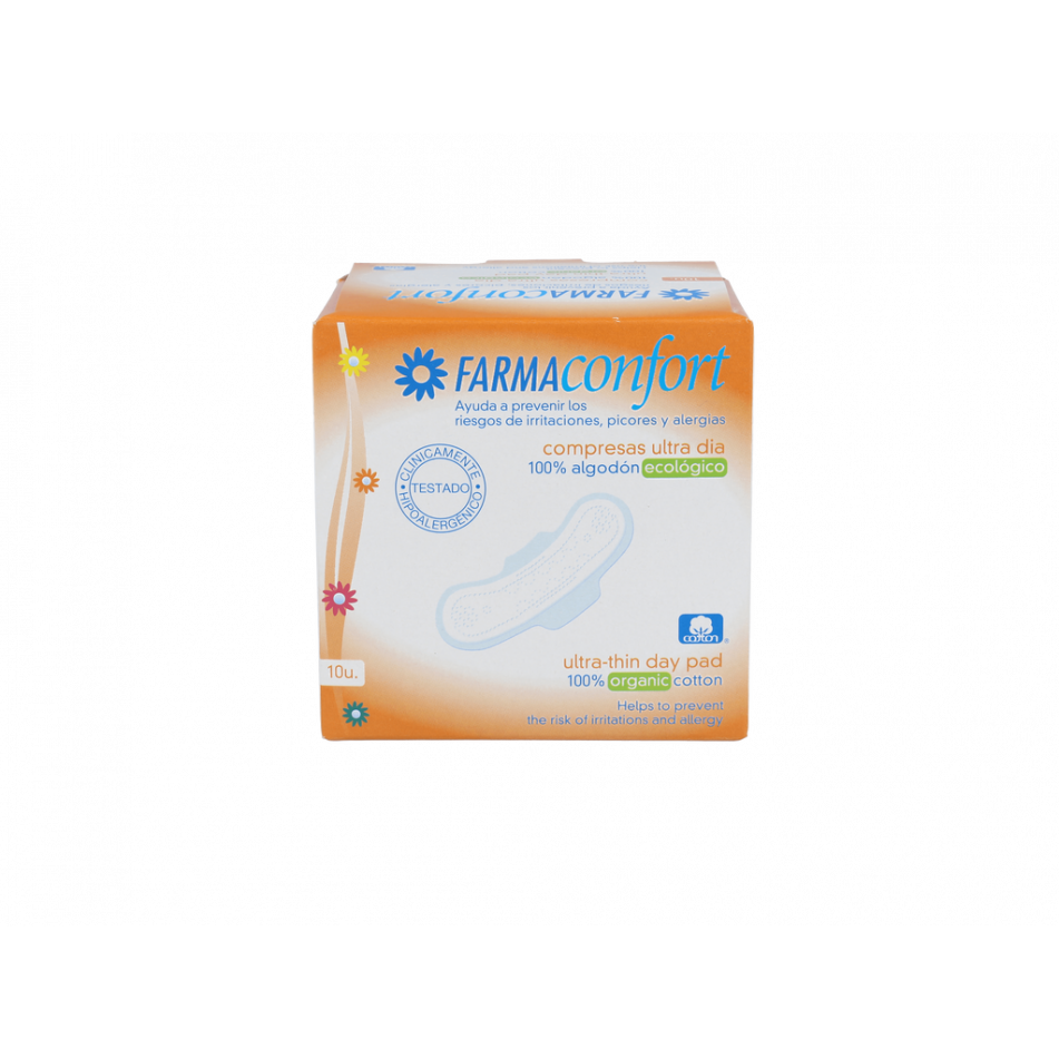 Compresa Hig Farmaconfort Dia Pleg Alas Alg 10 U