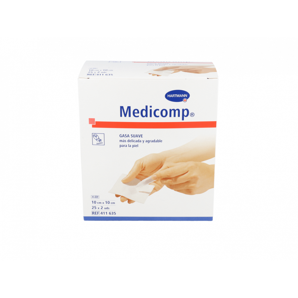 Gasa Medicomp-Nwe 10X10Cm(S-2U) 25U