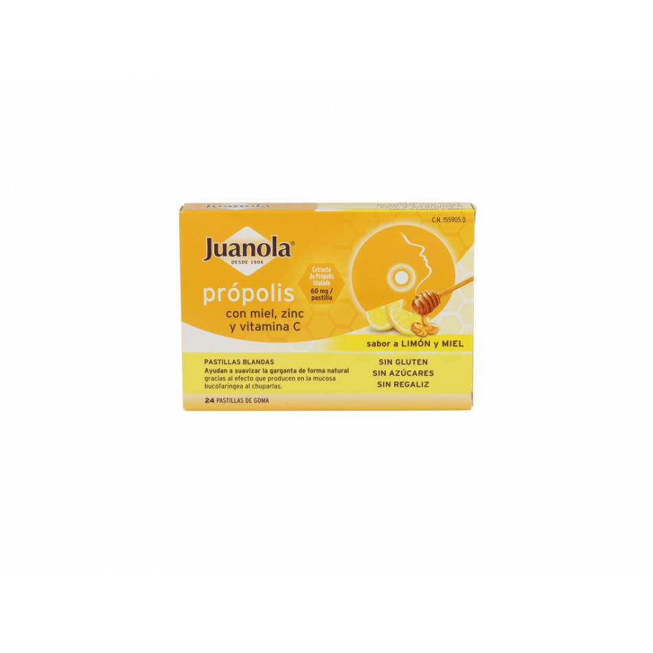 Past Juanola Propolis Miel Zinc Vit C 24 Past